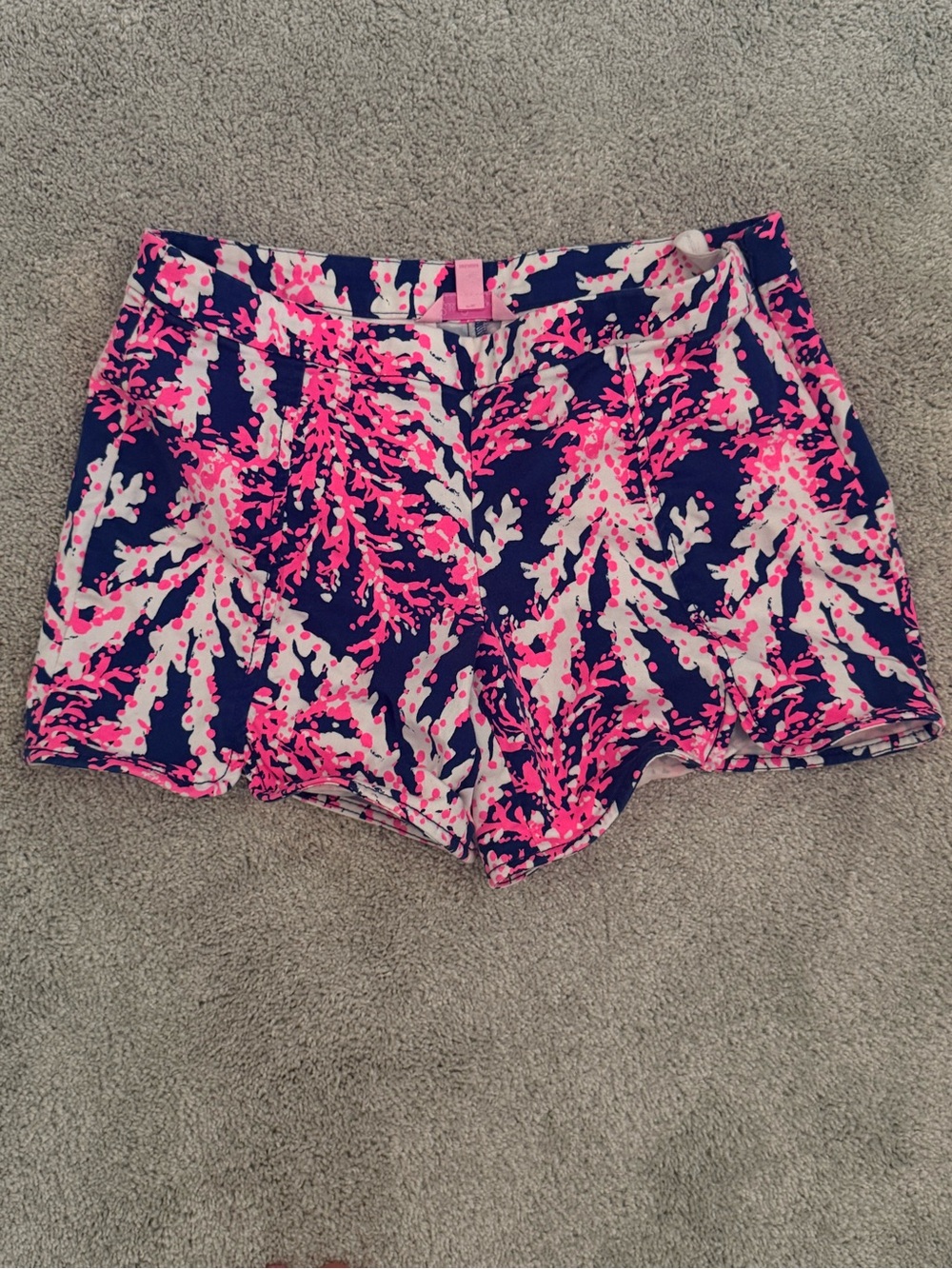 Lilly Pulitzer Navy, Hot Pink & White Coral-Print Bermuda Shorts